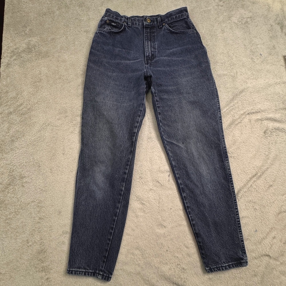 Vintage Chic Womens High Waisted Dark Wash Denim‎ Jeans Made in USA Size 13